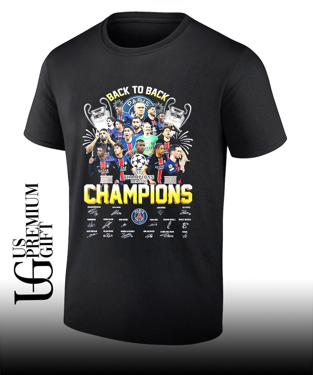 PSG Paris Saint Germain Special UEFA Champions of Europe 2026 signature shirt Unisex