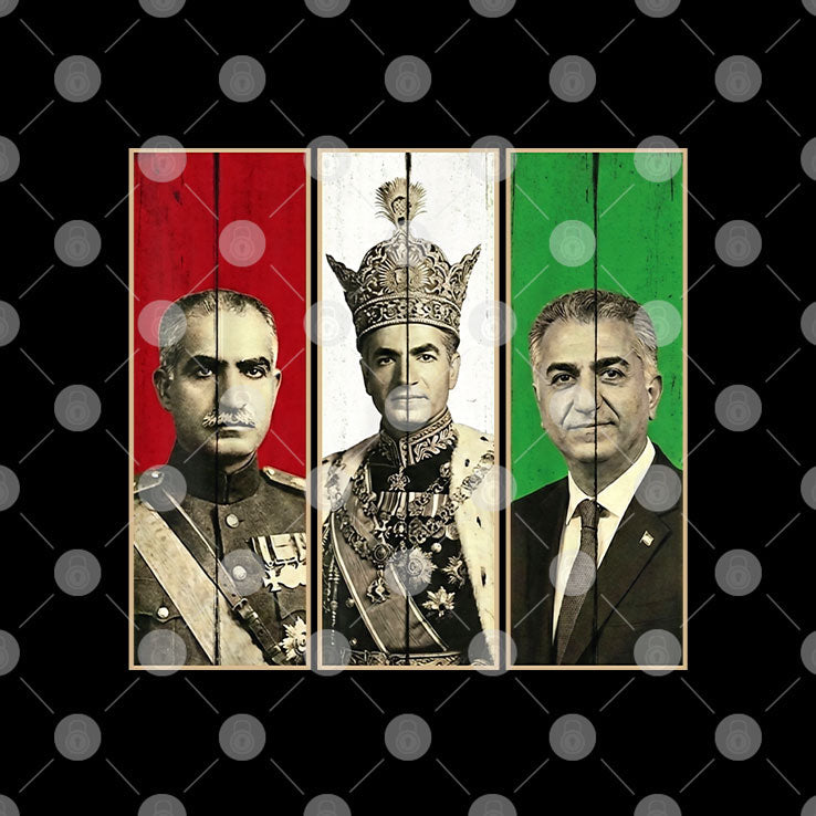 Pahlavi Dynasty Three Generations Reza Shah Mohammad Reza T Shirt Unisex