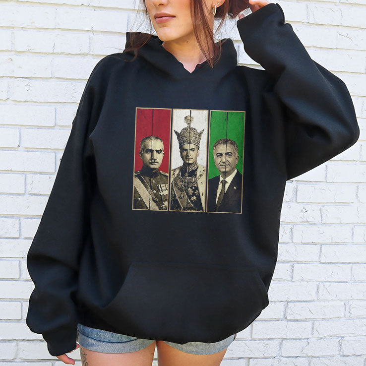 Pahlavi Dynasty Three Generations Reza Shah Mohammad Reza T Shirt Unisex