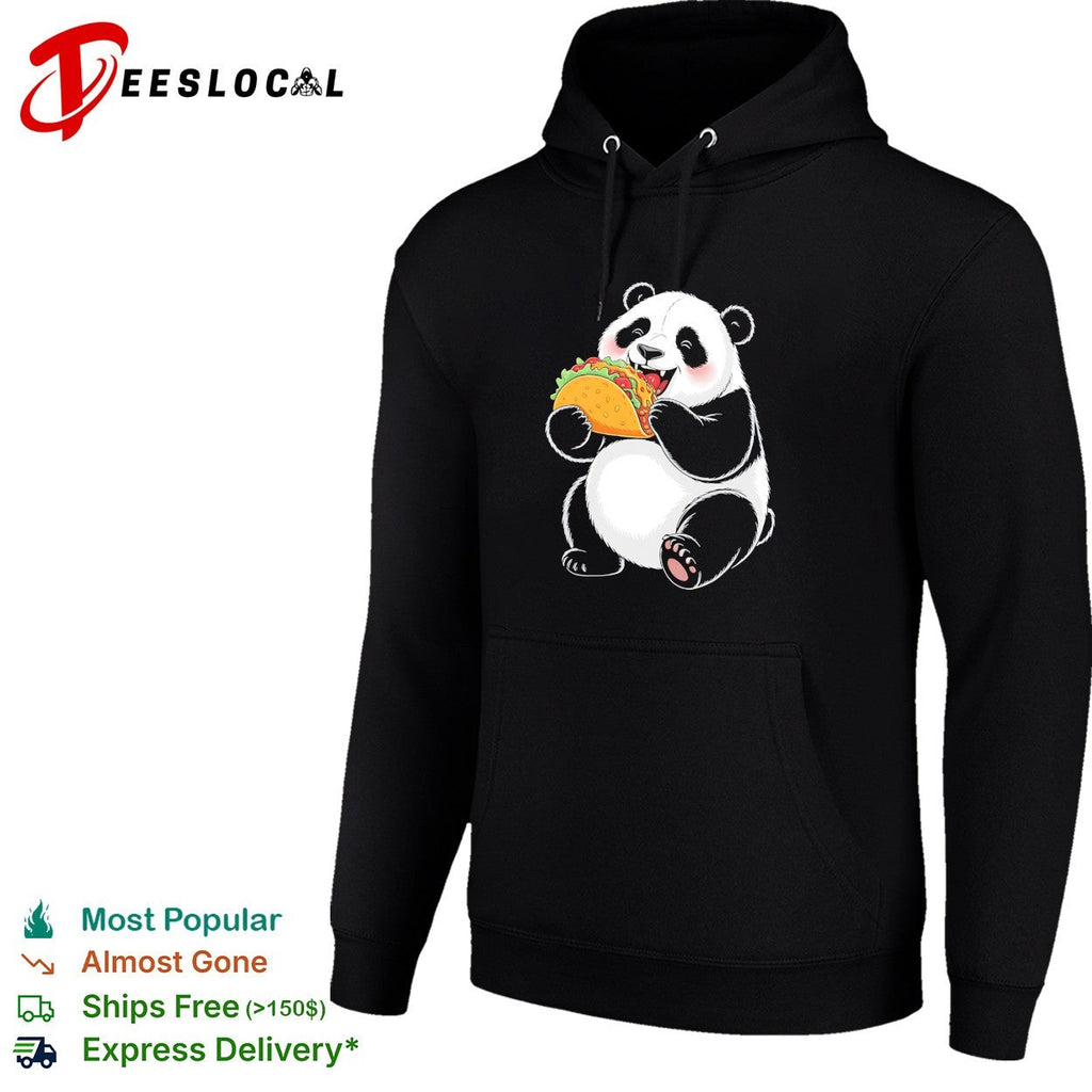 Panda eating taco shirt Unisex