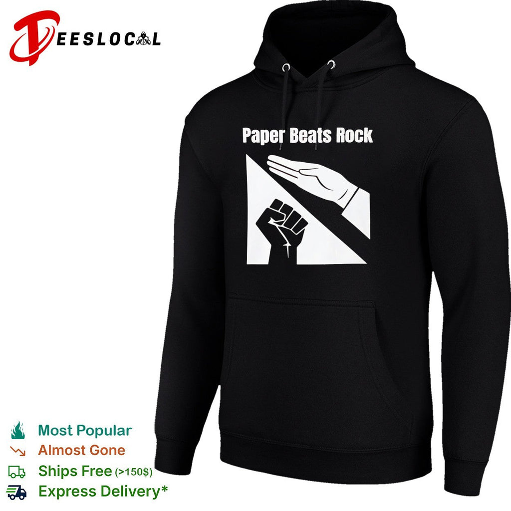 Paper Beats Rock Rock Paper Scissors Hand Gesture Fist Game shirt Unisex