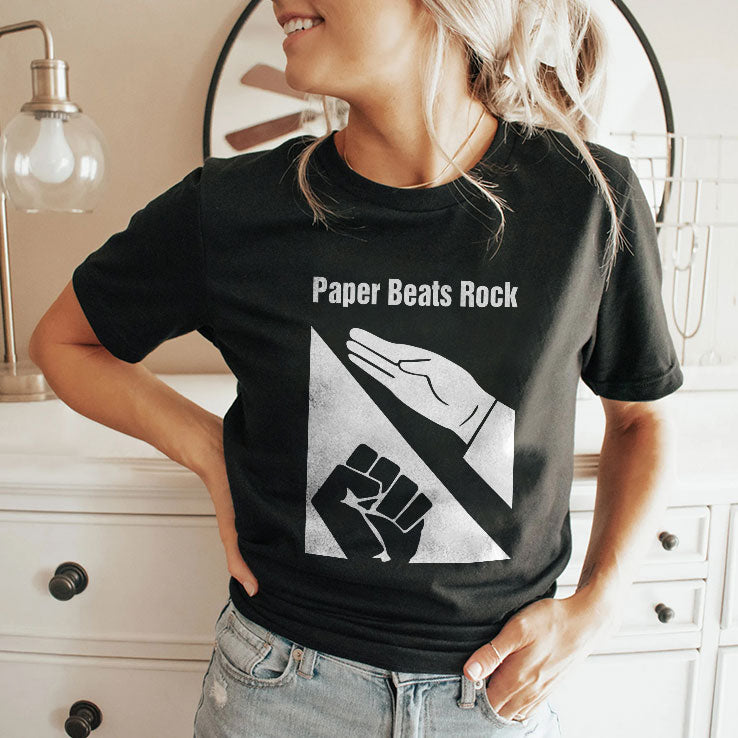 Paper Beats Rock T Shirt Unisex