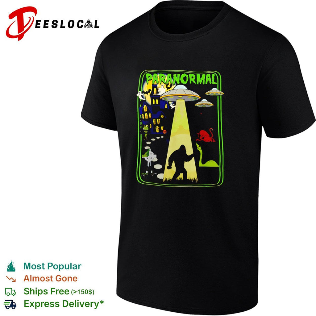 Paranormal Bigfoot UFO Ghost Loch Ness Monster Alien Kraken Cryptid Legend shirt Unisex