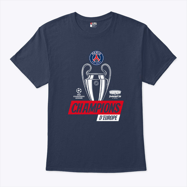 Paris Saint-Germain D’Europe UEFA Champions League Winner Shirt Unisex