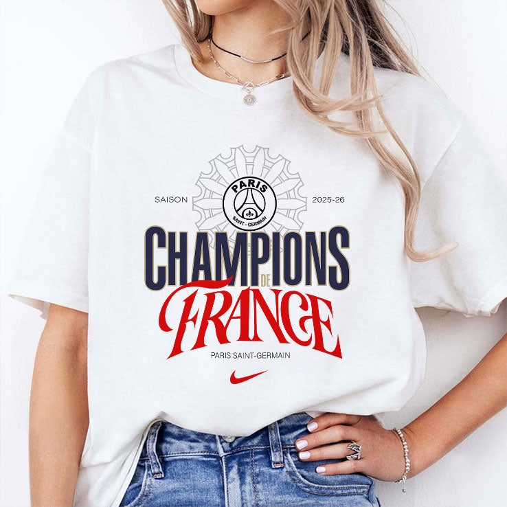 Paris Saint Germain Ligue 1 Winners Champions De France 2026 T Shirt Unisex