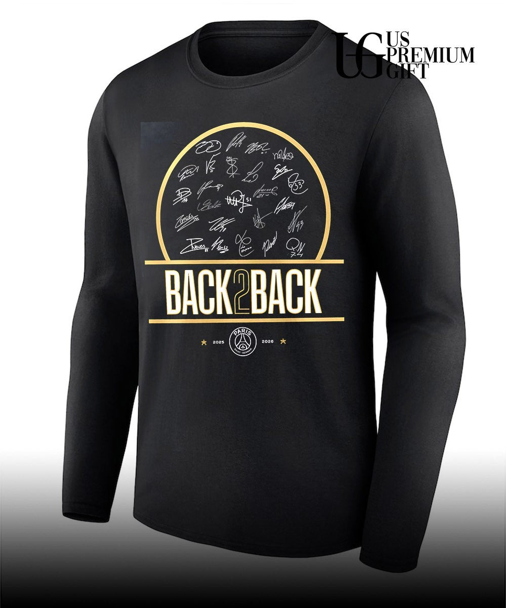 Paris Saint-Germain back 2 back Champions signature 2026 shirt Unisex