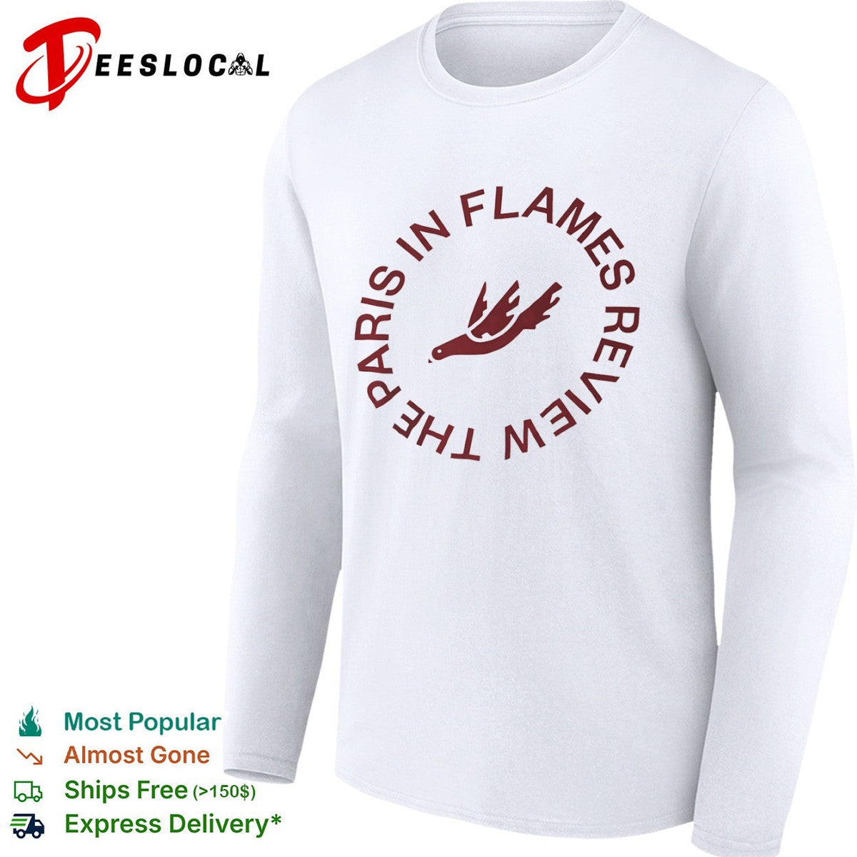 Paris in Flames The Paris Review shirt Unisex