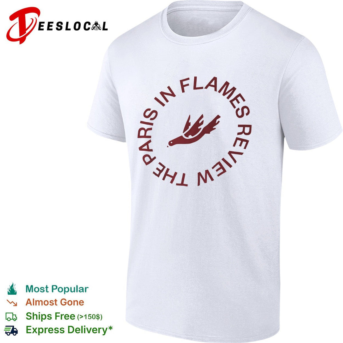 Paris in Flames The Paris Review shirt Unisex