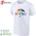 Parkstop Stop Hate fundraiser 26 Rainbow Umbrella Peace shirt Unisex
