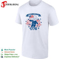 Party like it’s 1776 astronaut cat flag fireworks bold poster shirt Unisex