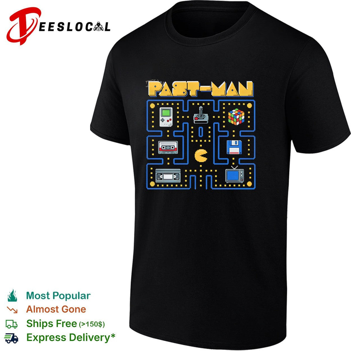 Past Man retro maze shirt Unisex