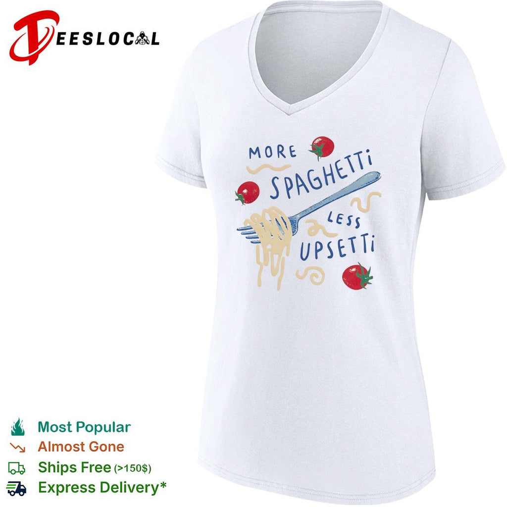 Pasta more spaghetti less upsetti fork tomatoes shirt Unisex