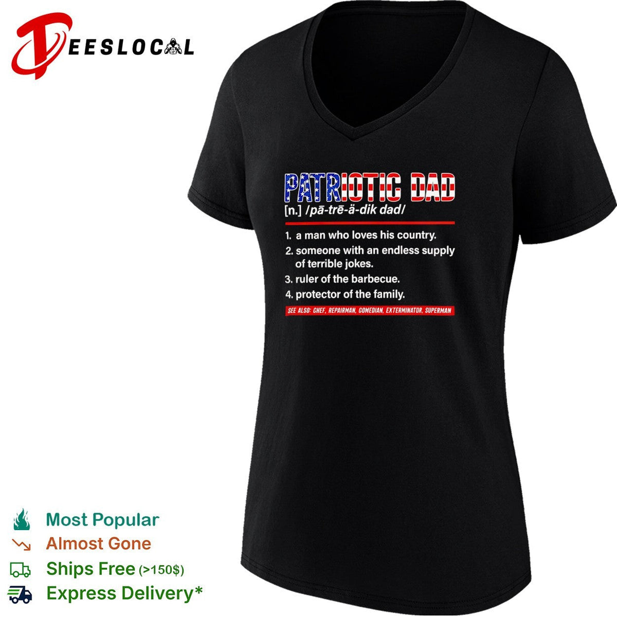 Patriotic Dad a man who loves his country flag shirt Unisex