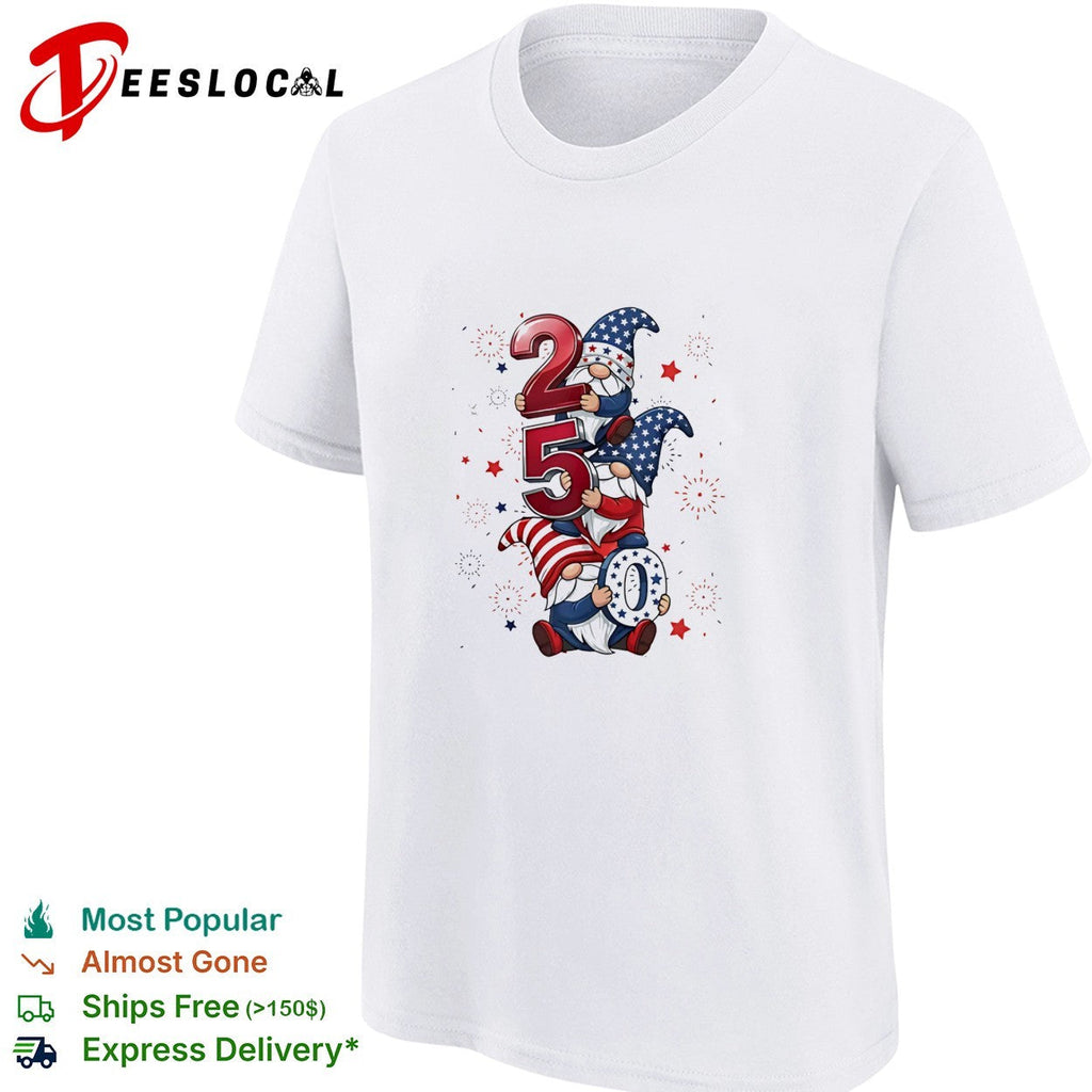 Patriotic Gnomes 250 Years of Independence Fourth of July America USA shirt Unisex