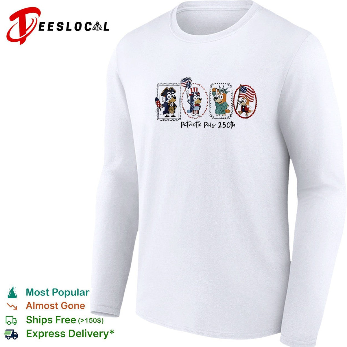 Patriotic pals 250th cartoon ducks colonial costume stamp frame illustration shirt Unisex