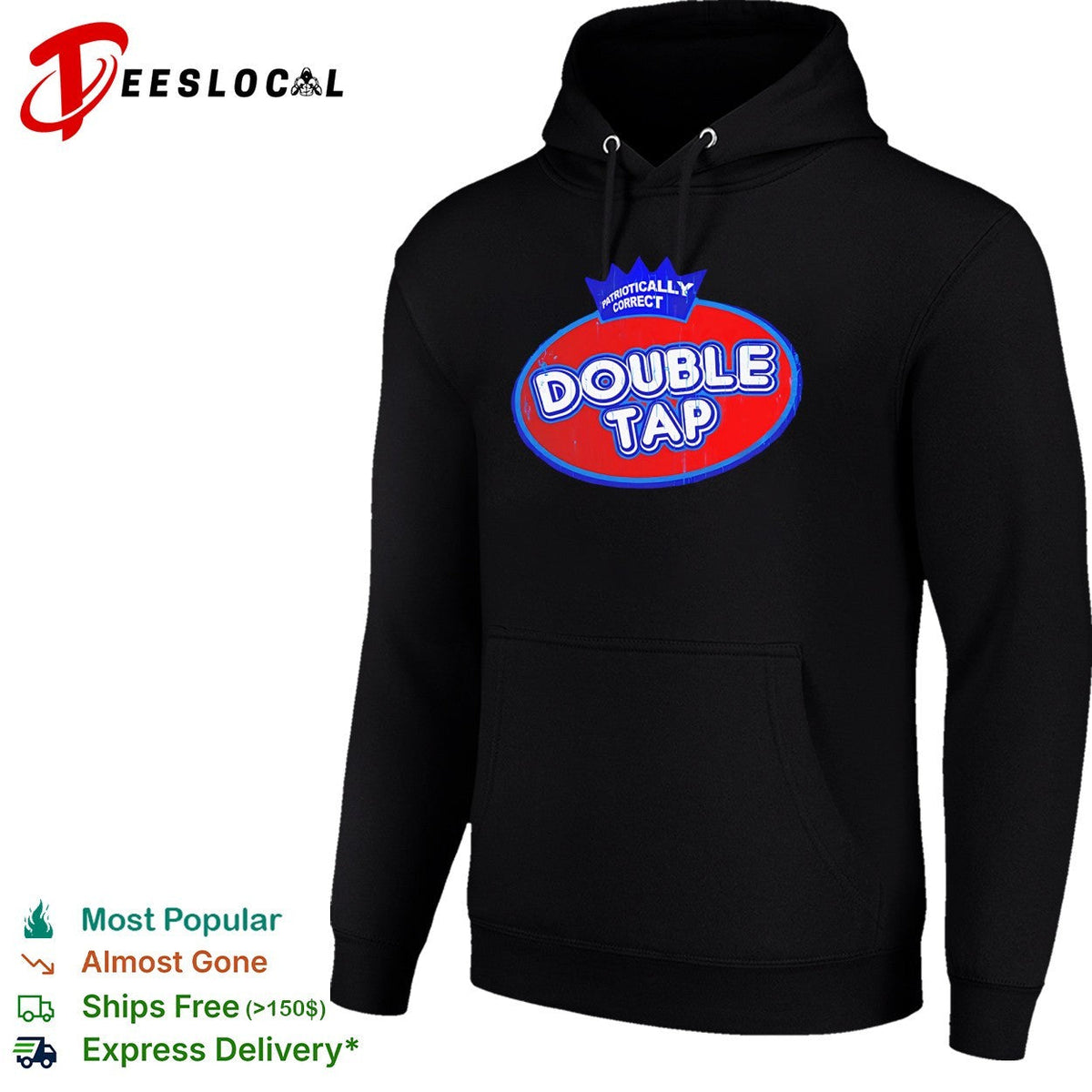 Patriotically Correct Double Tap logo Shirt Unisex