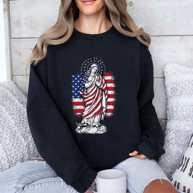 Patroness Of The USA Blessed Virgin Mary Catholic Art T Shirt Unisex