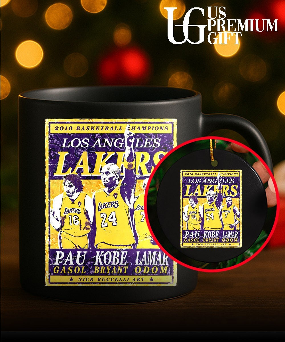 Pau Gasol Kobe Bryant and Lamar Odom Los Angeles Lakers 2010 NBA Champions shirt Unisex
