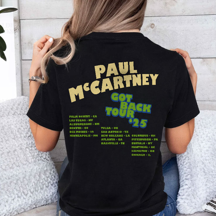 Paul McCartney Got Back Tour 2025 T Shirt Unisex