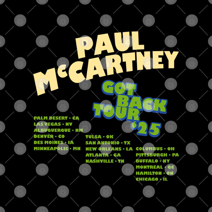 Paul McCartney Got Back Tour 2025 T Shirt Unisex