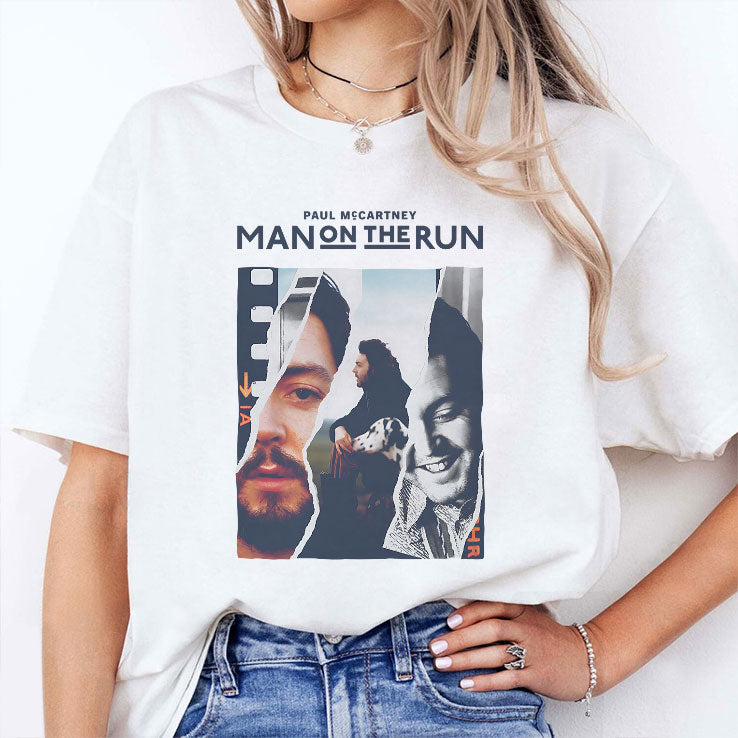 Paul McCartney Man On The Run Tee Shirt Unisex