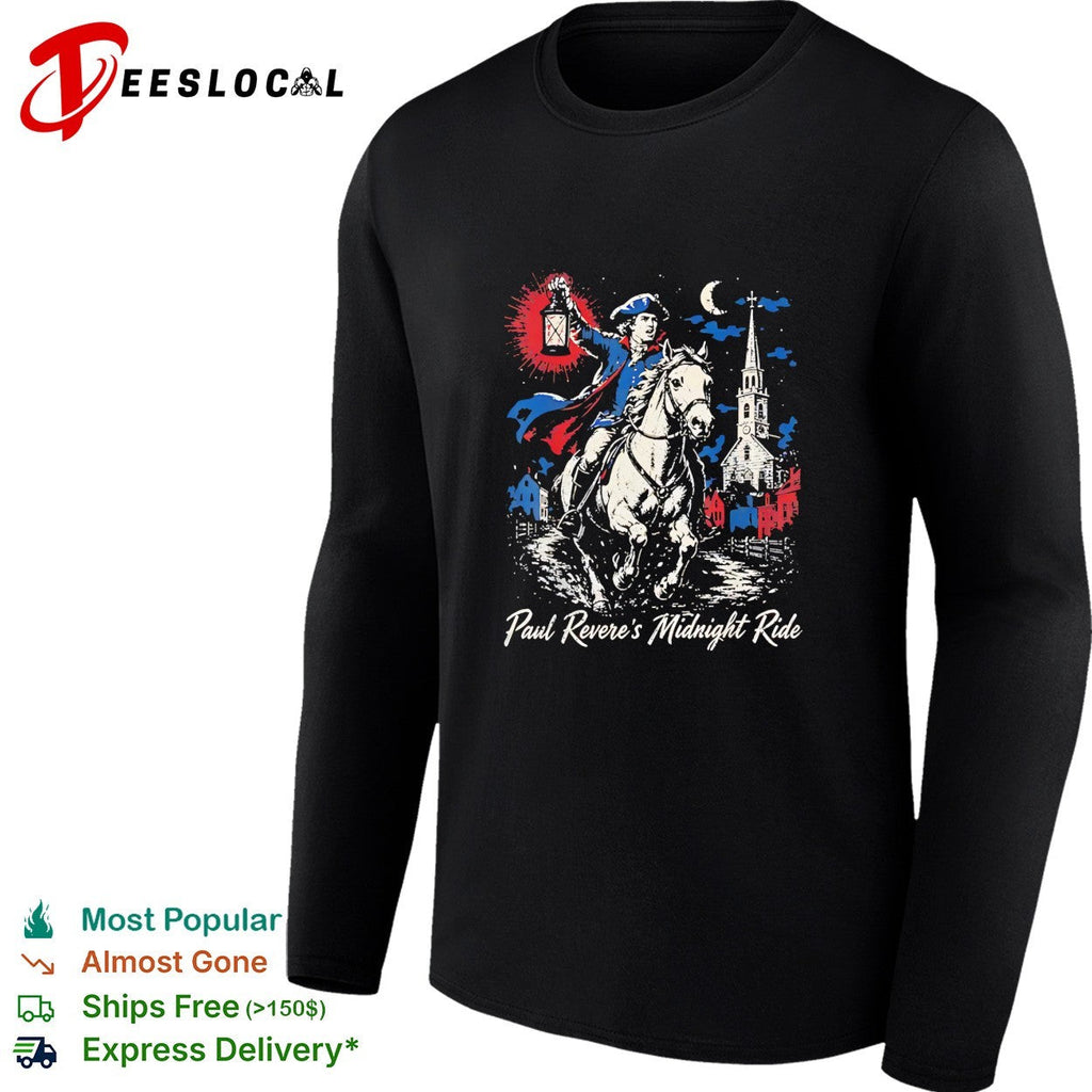 Paul Revere Midnight Ride American Revolutionary War Patriotic Historical Art shirt Unisex