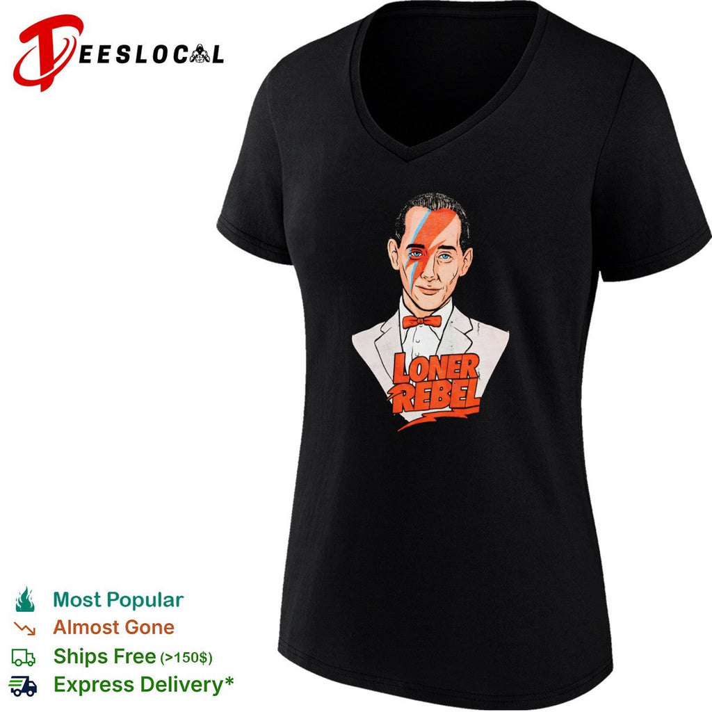 Pee-wee Herman David Bowie Aladdin Sane Loner Rebel Mashup Pop Culture shirt Unisex