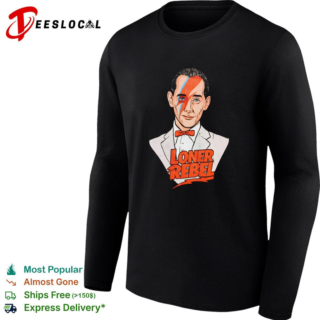 Pee-wee Herman David Bowie Aladdin Sane Loner Rebel Mashup Pop Culture shirt Unisex
