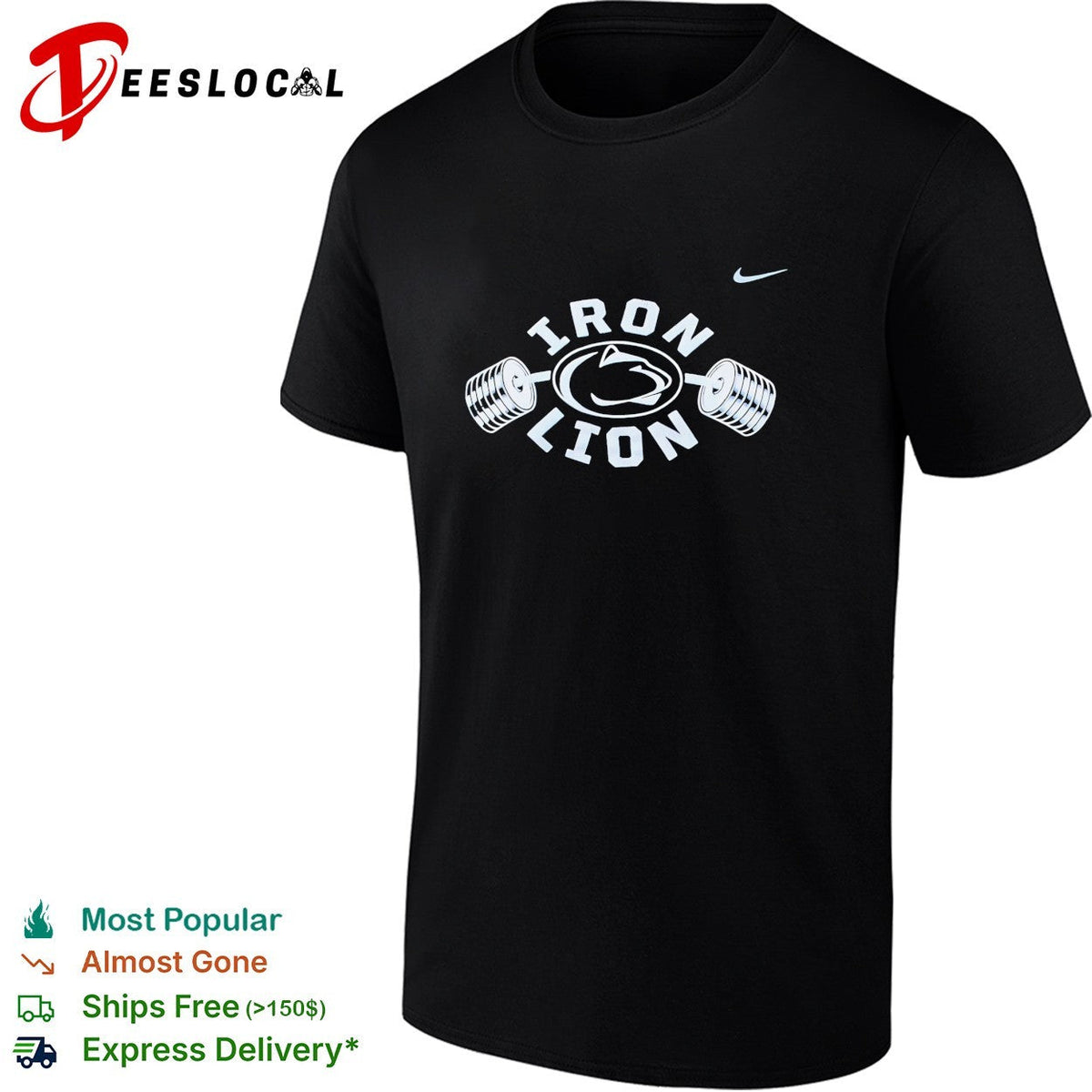 Penn State Iron Lion barbell logo shirt Unisex