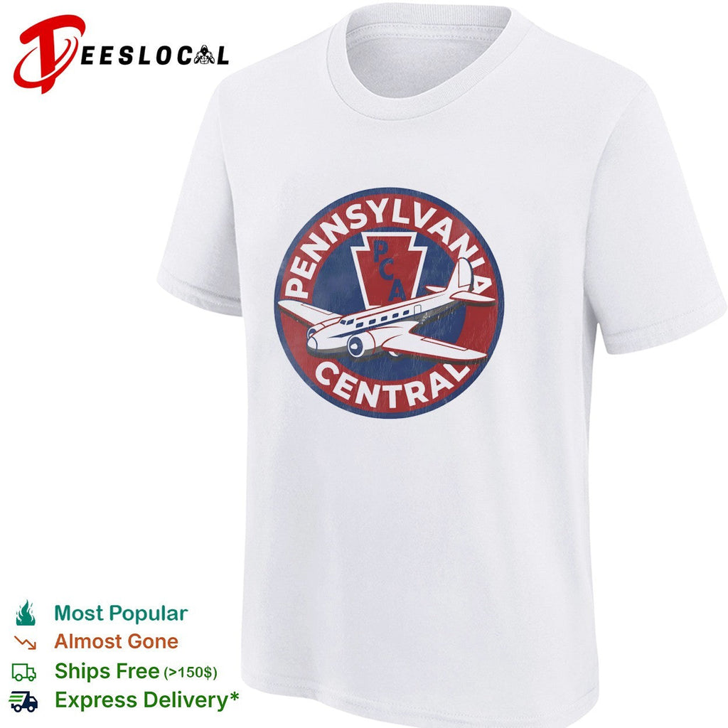 Pennsylvania Central PCA Airlines Emblem Aviation Logo Retro Travel Theme shirt Unisex
