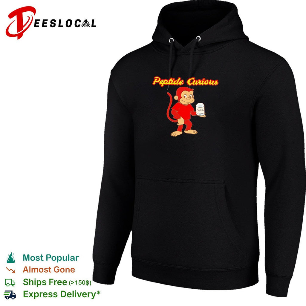 Peptide Curious red monkey funny shirt Unisex