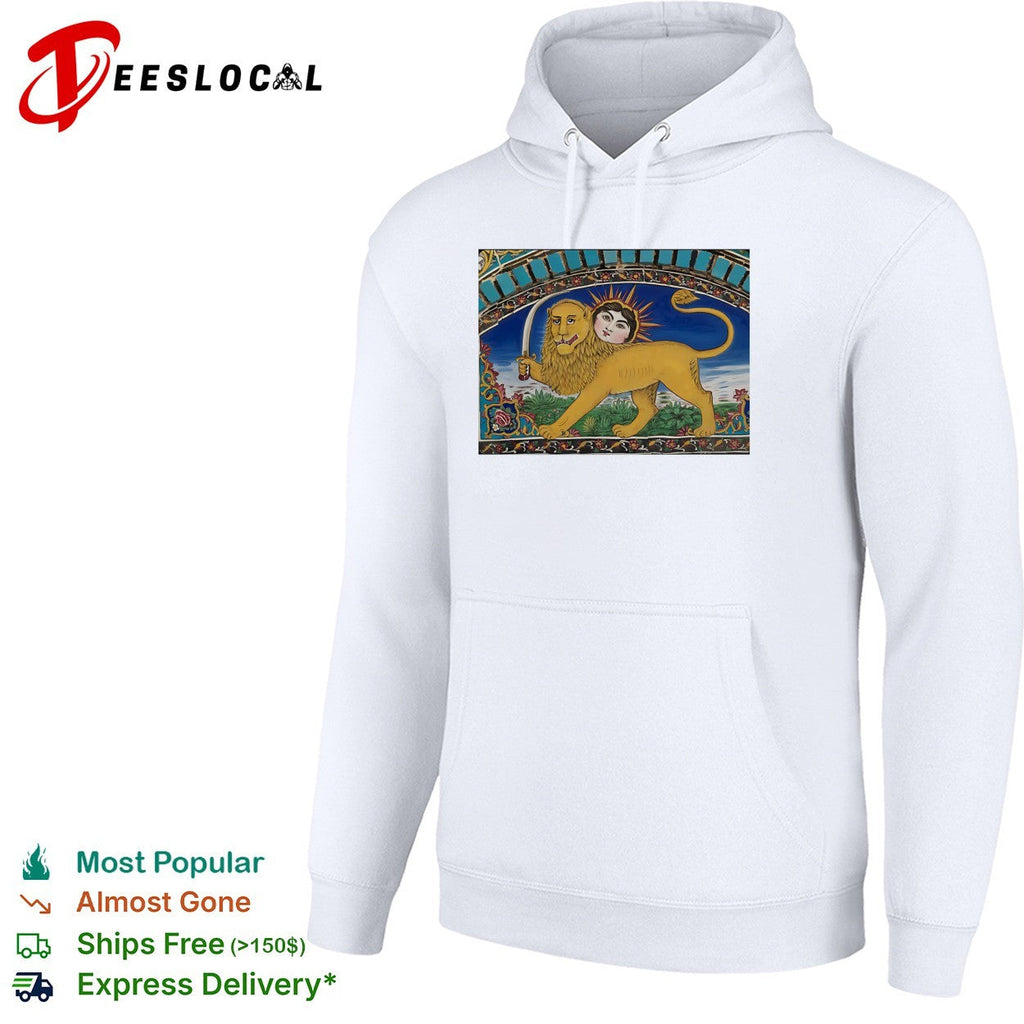 Persian lion and sun ornate mosaic tile classical historic art shirt Unisex