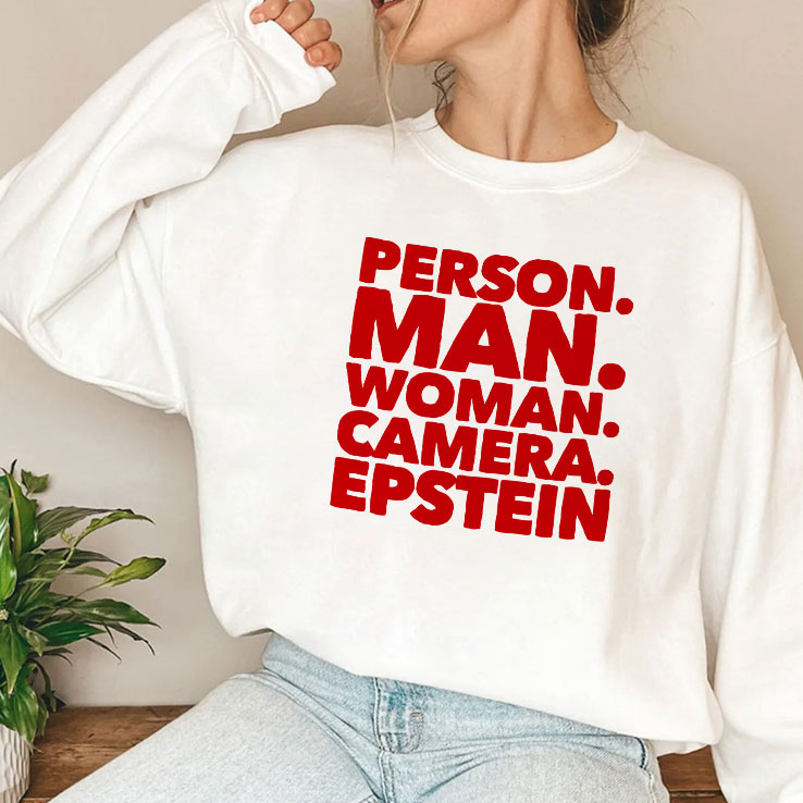 Person Man Woman Camera Epstein T Shirt Unisex