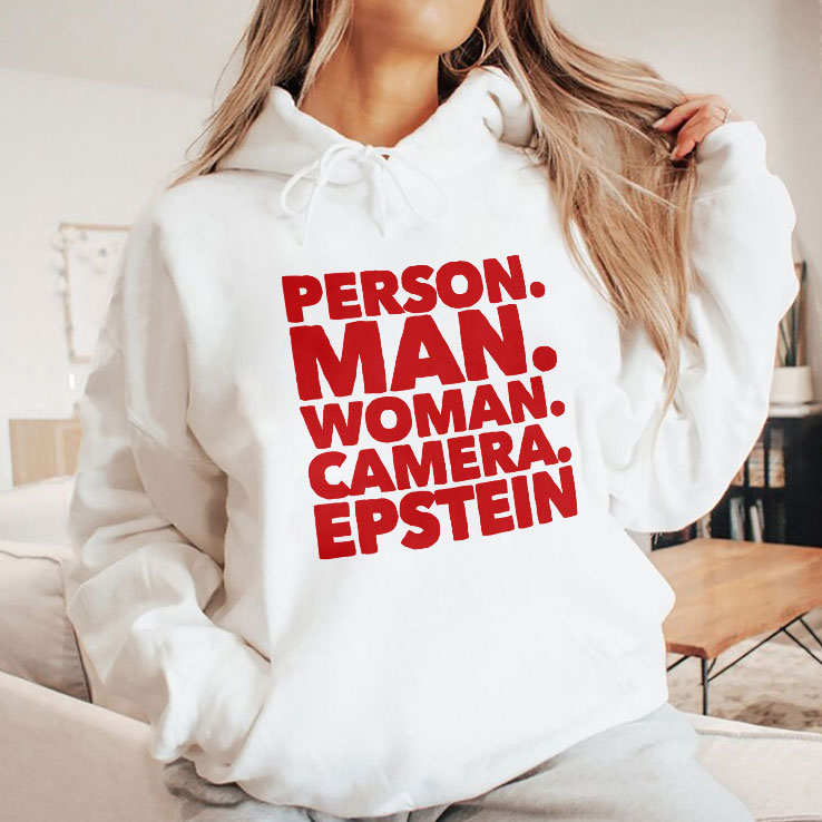 Person Man Woman Camera Epstein T Shirt Unisex