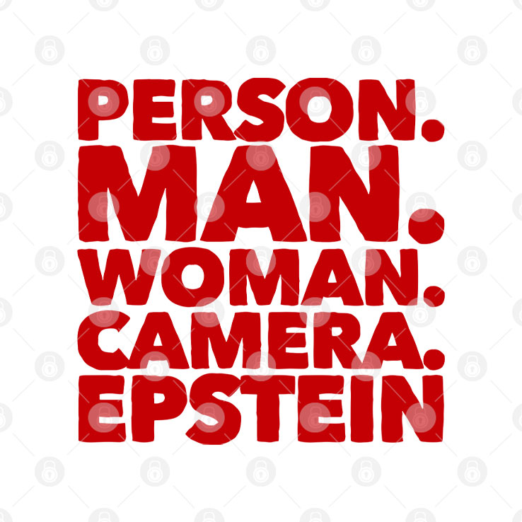 Person Man Woman Camera Epstein T Shirt Unisex