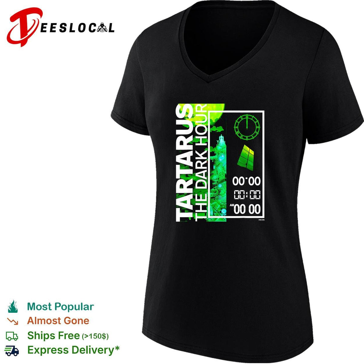 Persona 3 Tartarus the dark hour clock graphic poster shirt Unisex