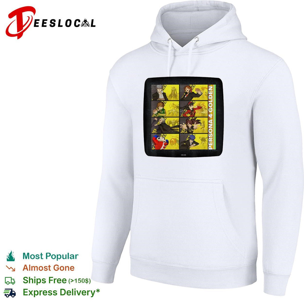 Persona 4 Golden character grid collage poster shirt Unisex
