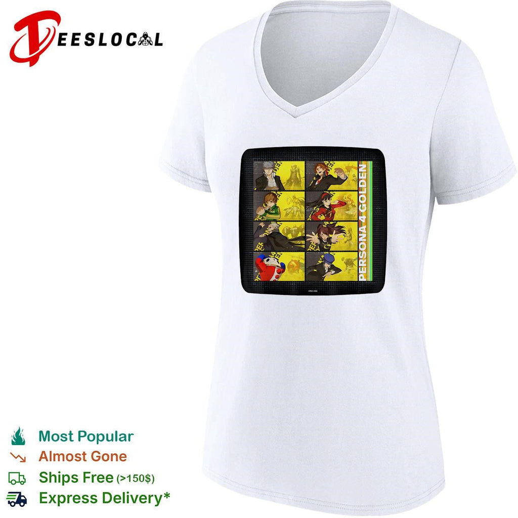 Persona 4 Golden character grid collage poster shirt Unisex