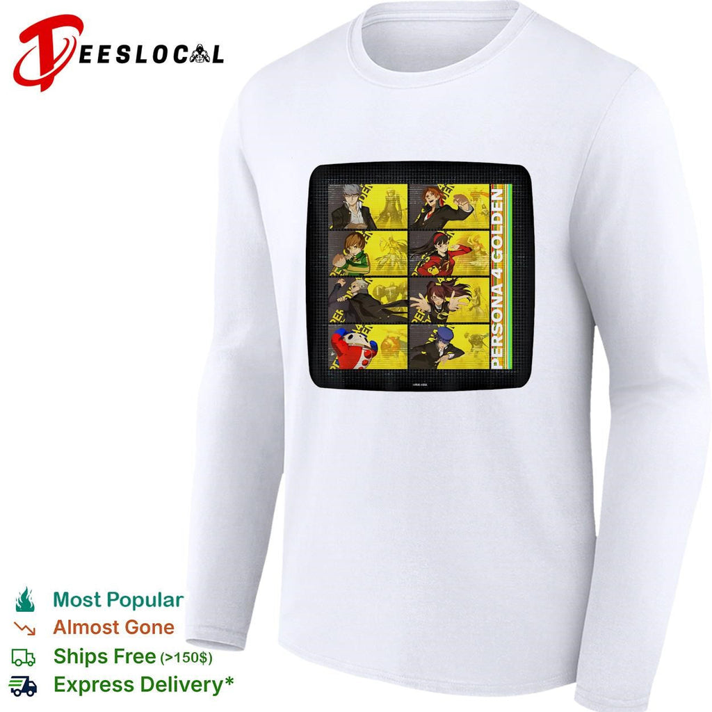 Persona 4 Golden character grid collage poster shirt Unisex
