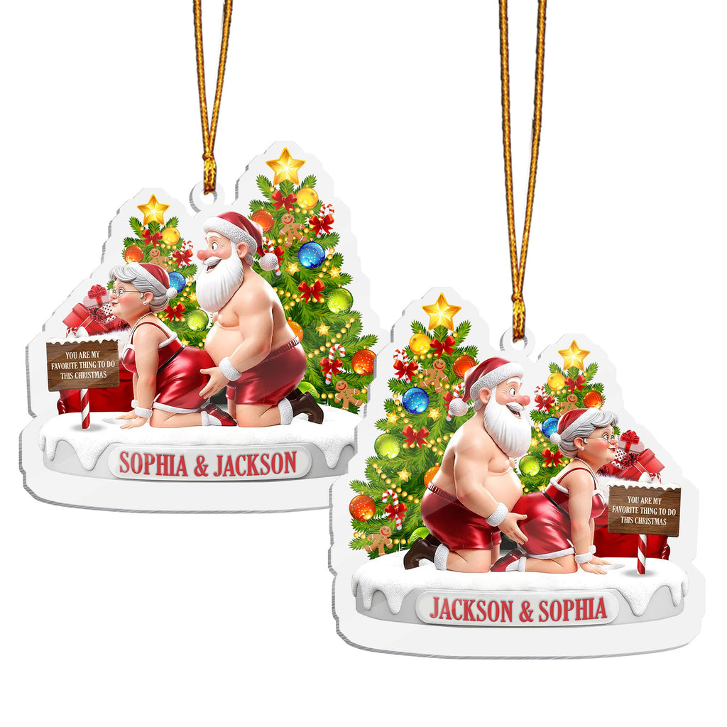 Personalized Funny Couple 2D Flat Ornament Unisex