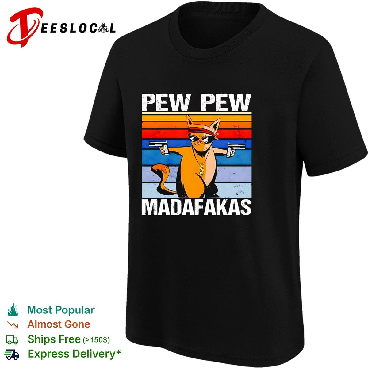 Pew pew madafakas cat shirt Unisex