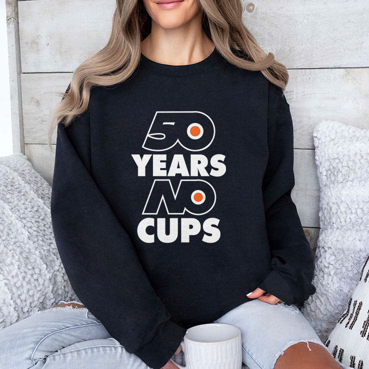 Philadelphia Flyers 50 Years No Cups Shirt Unisex