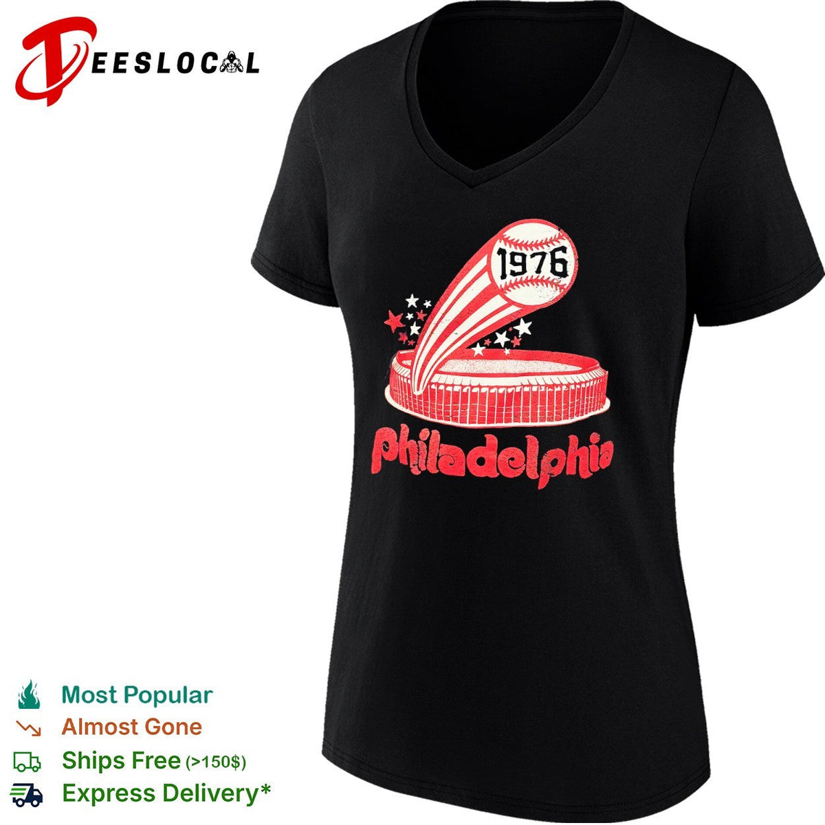 Philadelphia Phillies 1976 Veterans Stadium Baseball Bicentennial Sports shirt Unisex