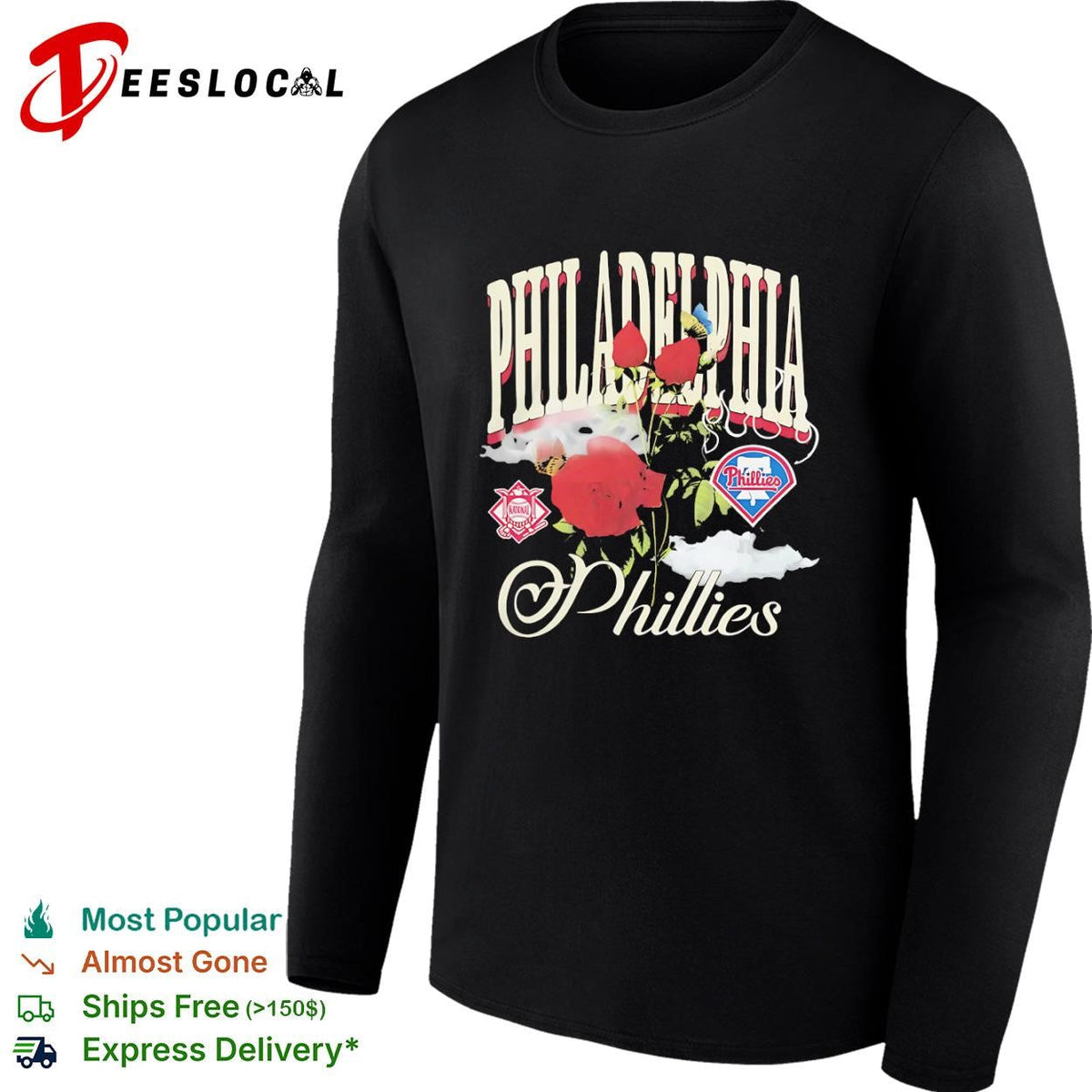 Philadelphia Phillies red roses shirt Unisex