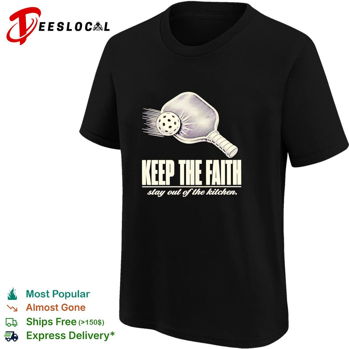 Pickleball keep the faith stay out of the kitchen retro shirt Unisex