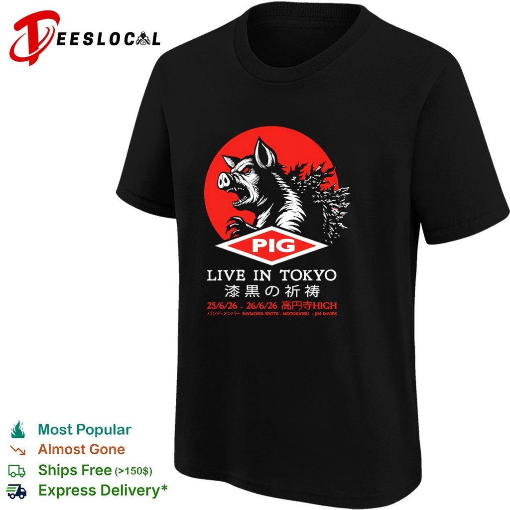 Pig Live in Tokyo high Raymond Watts Motokatsu Jim Davies shirt Unisex