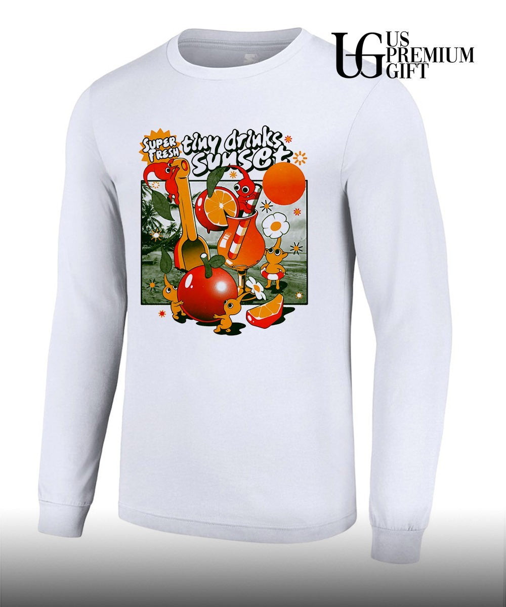 Pikmin Super Fresh Tiny Drinks Sunset shirt Unisex
