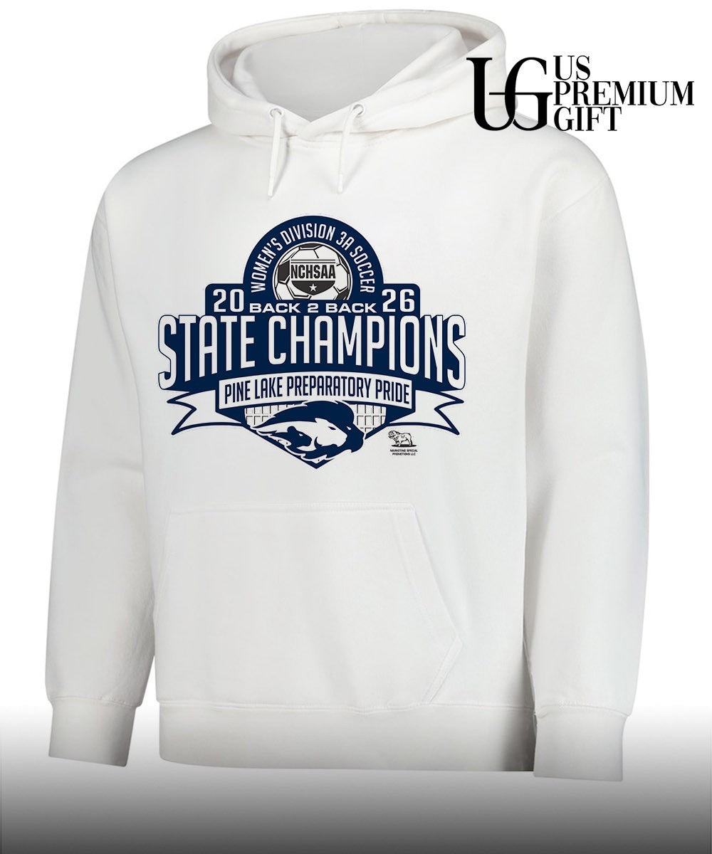Pine Lake Preparatory Pride NCHSAA Women’s 3A Division Soccer State Champions Back 2 Back 2026 shirt