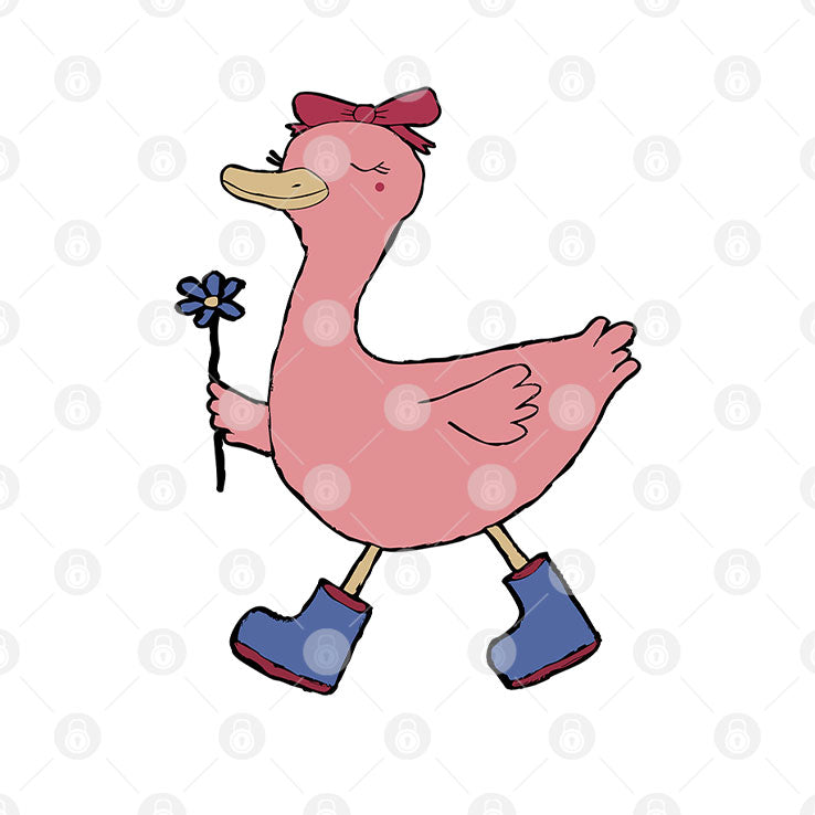 Pink Duck Funny T Shirt Unisex