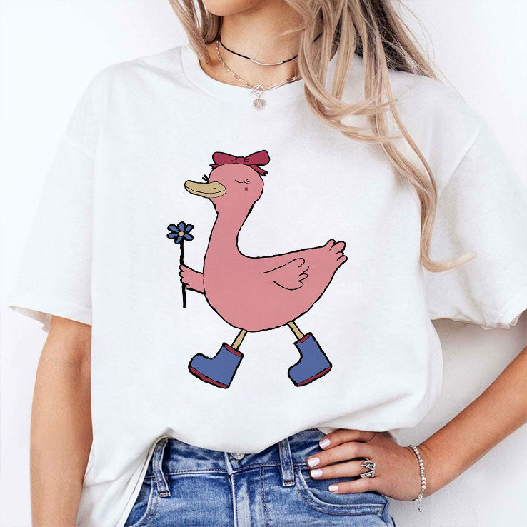 Pink Duck Funny T Shirt Unisex